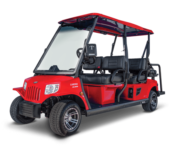 Red Tomberlin E-MERGE Revenge Golf Cart