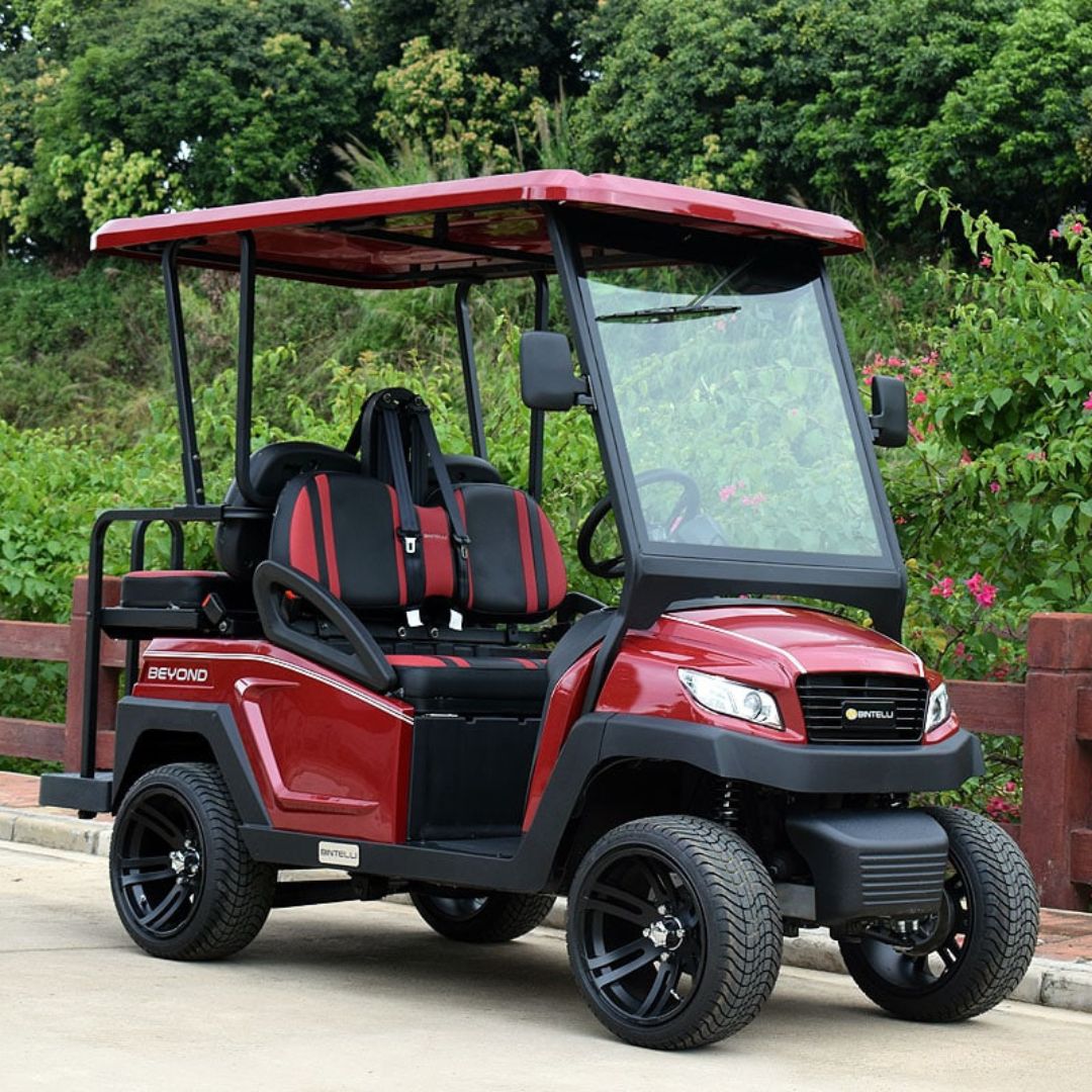 Red golf cart